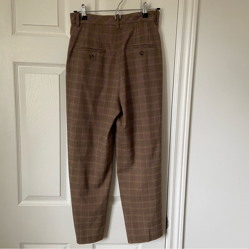 H&M ankle length pants in light beige/checked - Picture 2 of 9